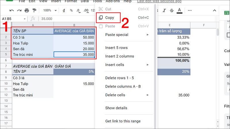 Tạo nhiều bảng Pivot Table trên cùng một trang bước 1 Tạo nhiều bảng Pivot Table trên cùng một trang bước 1