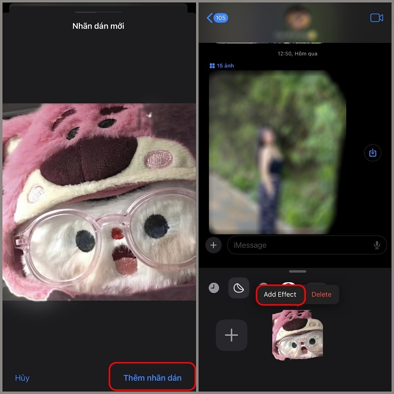 Chọn vào nút Add Effect