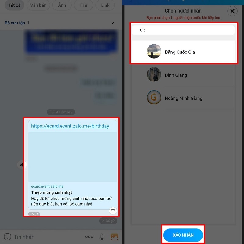 Nhấn nút Xác nhận