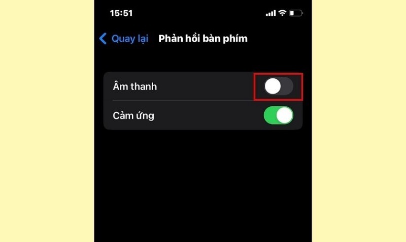 Gạt thanh trượt ở mục âm thanh sang trái để tắt thành công