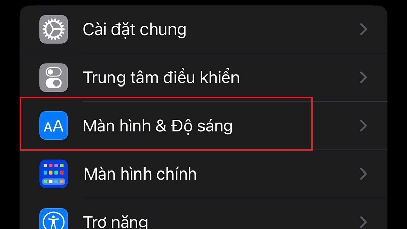 Cách tắt chế độ tự tăng giảm độ sáng màn hình iPhone