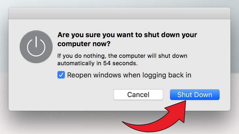 Nhấn Shut Down lần nữa để hoàn tất Nhấn Shut Down lần nữa để hoàn tất