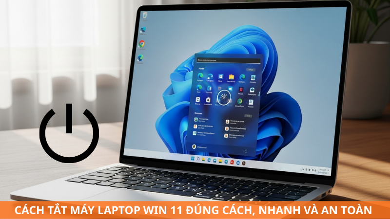 Cách tắt máy laptop Win 11 đúng cách, nhanh và an toàn