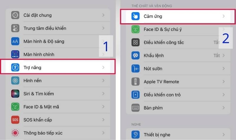 Chọn vào AssistiveTouch