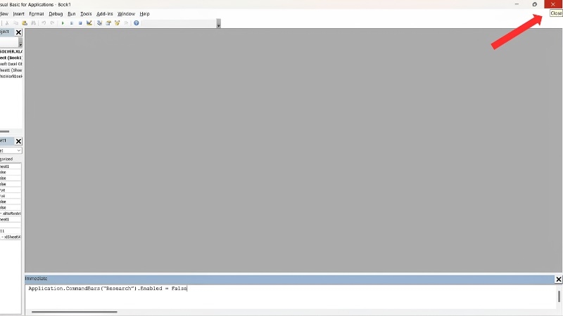 Nhấn Alt + Q để đóng cửa sổ Visual Basic Nhấn Alt + Q để đóng cửa sổ Visual Basic