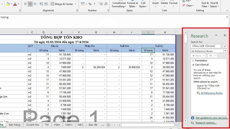 Vì sao nên tắt Research trong Excel? Vì sao nên tắt Research trong Excel?