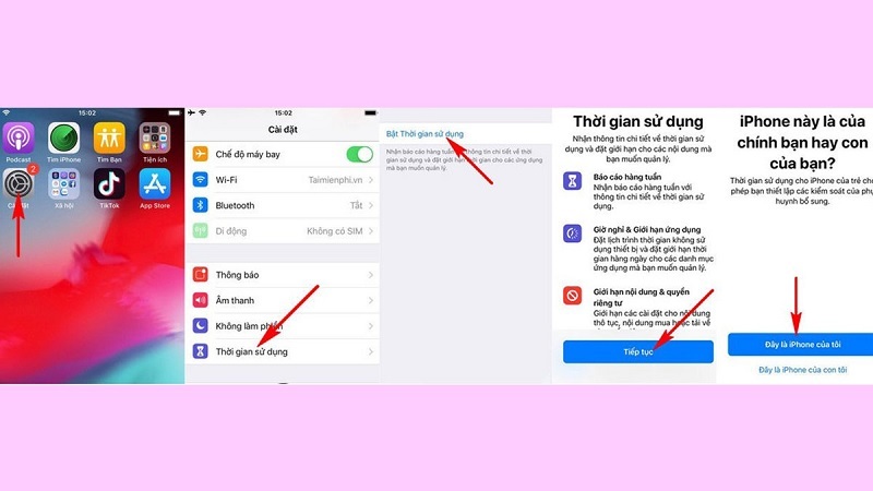 Cách kích hoạt thời gian sử dụng trên iPhone
