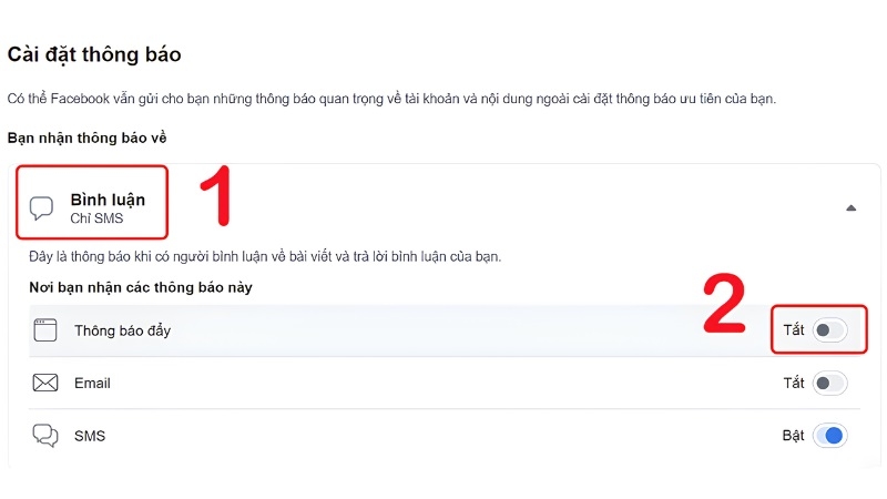 Gạt công tắc thông báo trình duyệt sang tắt trong Cài đặt Facebook Gạt công tắc thông báo trình duyệt sang tắt trong Cài đặt Facebook
