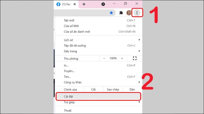 Nhấn vào dấu 3 chấm ở góc trên bên phải màn hình Nhấn vào dấu 3 chấm ở góc trên bên phải màn hình