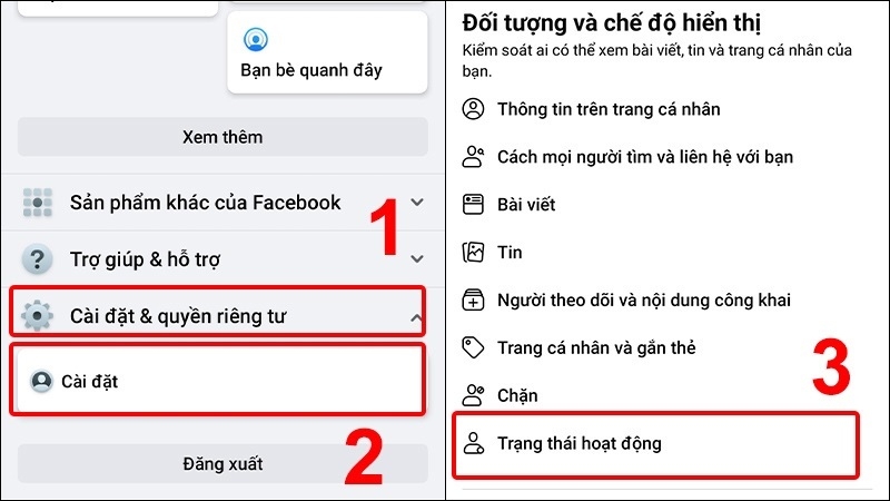Chọn Trạng thái hoạt động