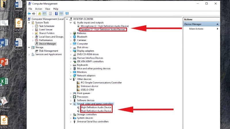 Dấu chấm than vàng cảnh báo lỗi driver âm thanh trong Device Manager Dấu chấm than vàng cảnh báo lỗi driver âm thanh trong Device Manager
