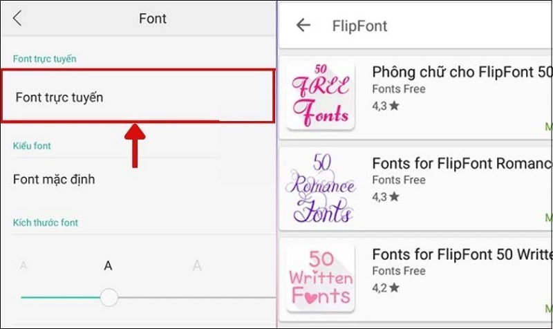 Tải font chữ mới