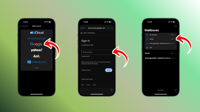 Cách thêm tài khoản Gmail vào iphone dễ dàng