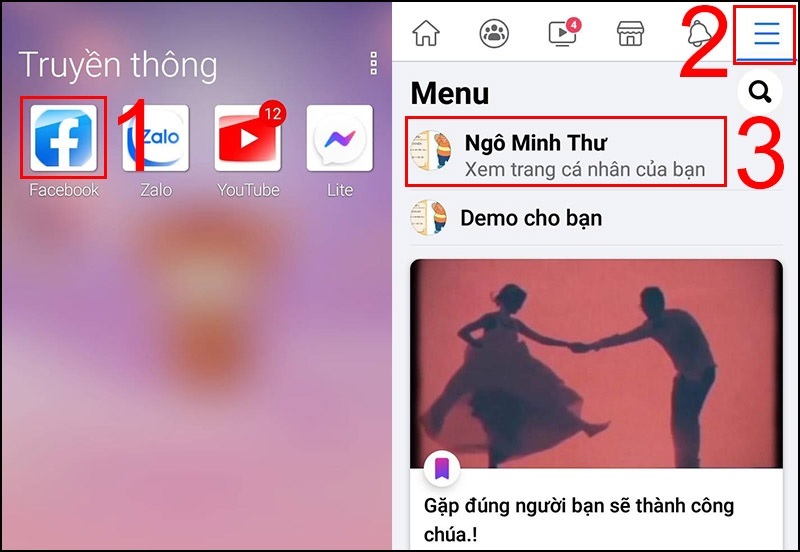 Chọn vào Xem trang cá nhân của bạn
