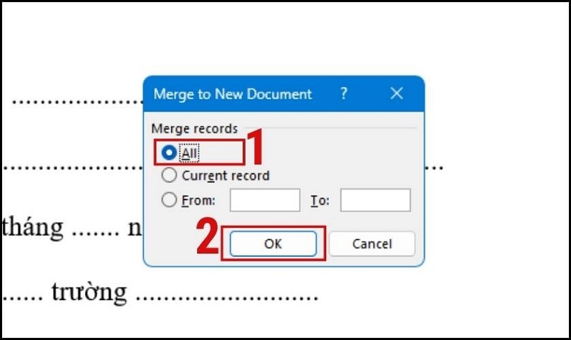 Click chuột vào All