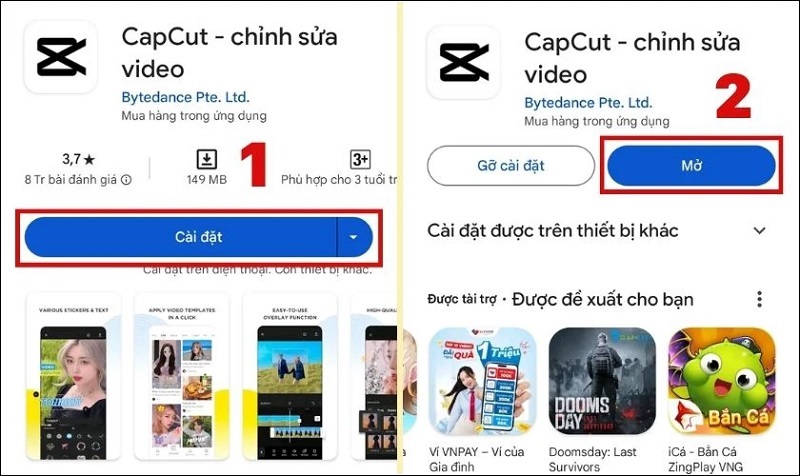 Tải app Capcut về điện thoại
