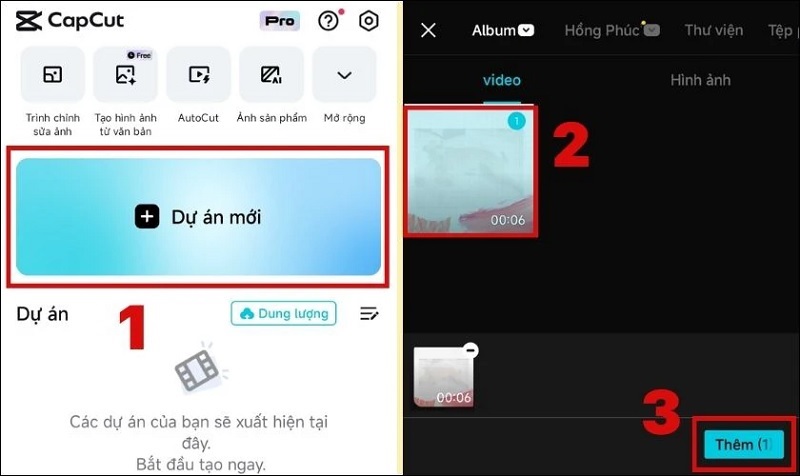Nhấn vào nút Thêm