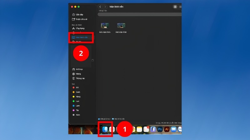 Xóa ảnh chụp màn hình trên Desktop MacBook bằng Finder bước 1