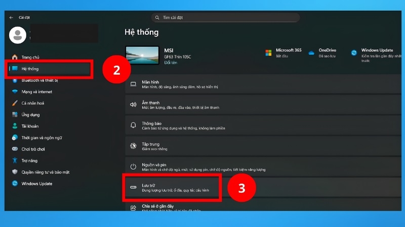 Bật Storage Sense trong Settings để tự động dọn ảnh chụp màn hình bước 2