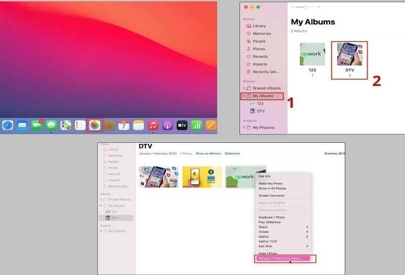 Nhấn tổ hợp phím Command + Delete