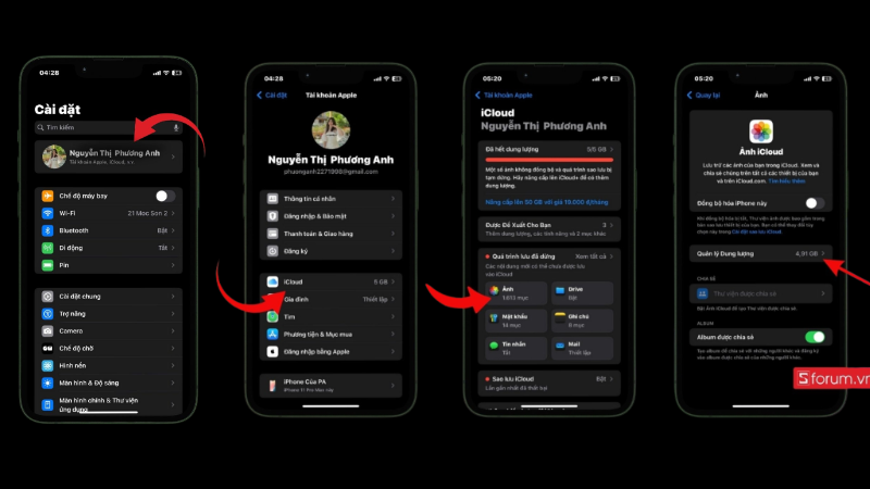 Cách xóa ảnh vĩnh viễn trên iPhone bằng iCloud