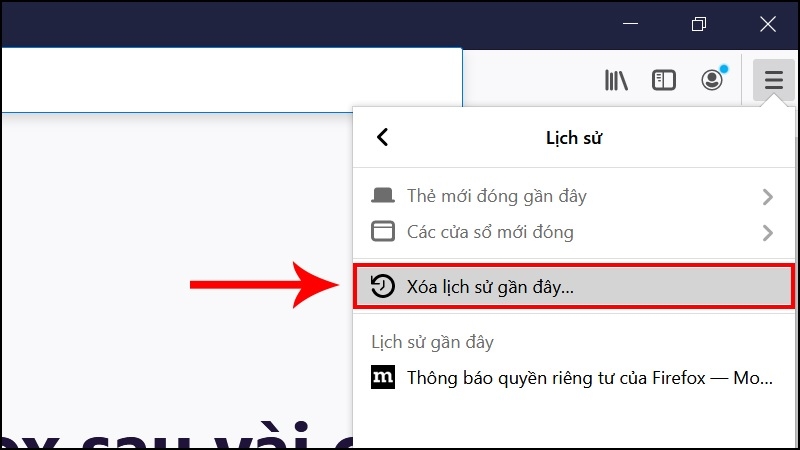 Nhấn vào Xóa dữ liệu