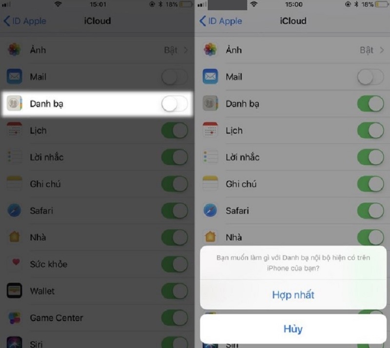 Truy cập vào Danh bạ