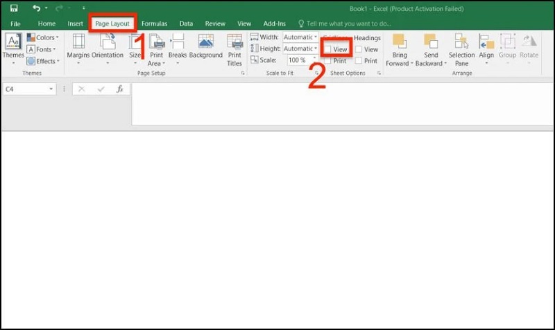 Bỏ dấu tích tại ô View