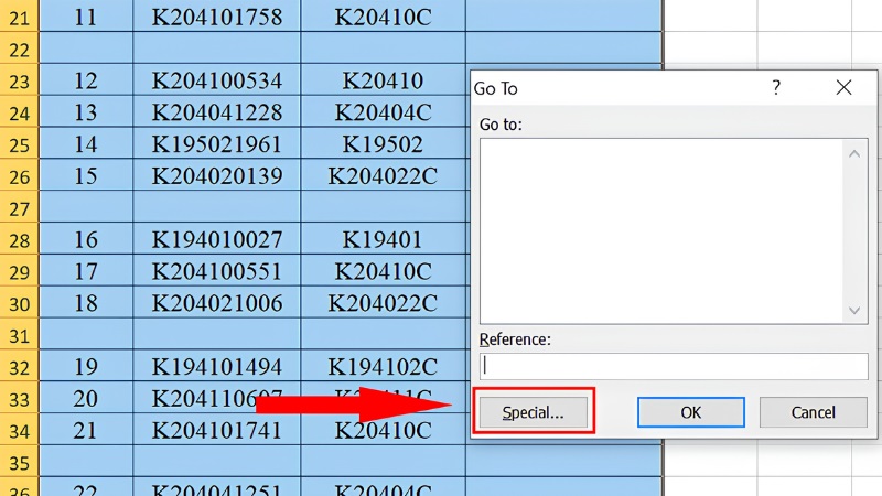 Dùng phím tắt Ctrl + G bước 1 Dùng phím tắt Ctrl + G bước 1