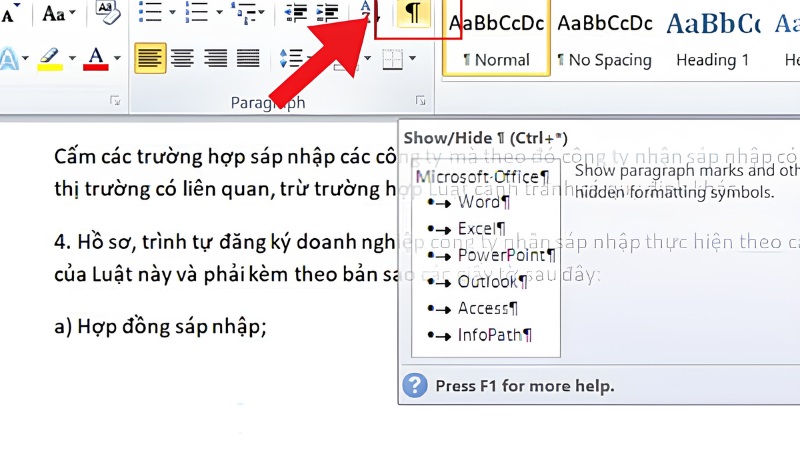 Xóa khoảng trắng giữa các trang (Page Break / Section Break)