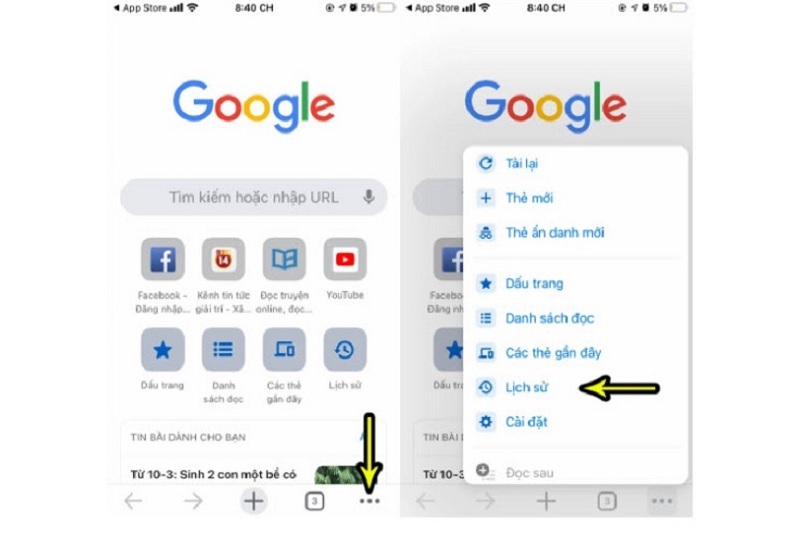 Cách xóa lịch sử tìm kiếm trên iPhone