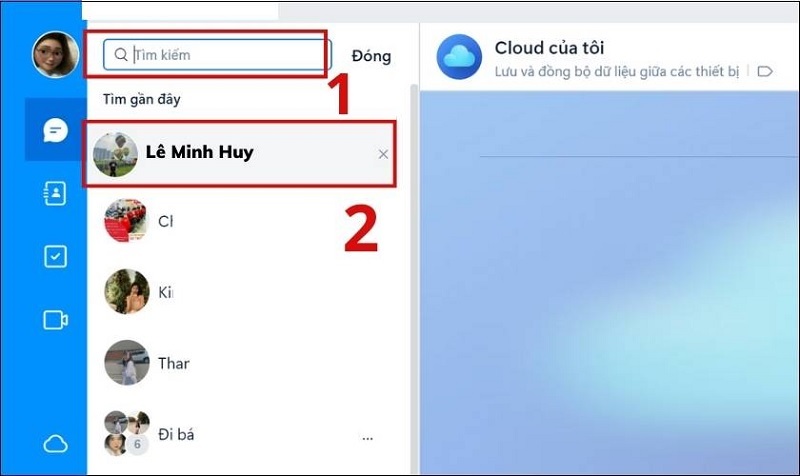 Cách xóa lịch sử tìm kiếm zalo trên máy tính