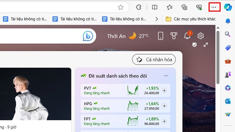 Cách xóa lịch sử trên Microsoft Edge bước 1 Cách xóa lịch sử trên Microsoft Edge bước 1