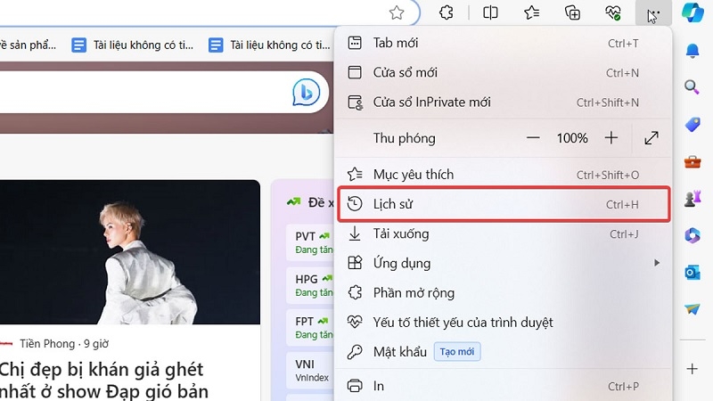 Cách xóa lịch sử trên Microsoft Edge bước 2 Cách xóa lịch sử trên Microsoft Edge bước 2