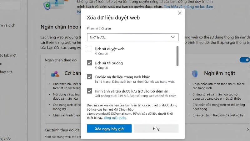 Cách xóa lịch sử trên Microsoft Edge bước 3 Cách xóa lịch sử trên Microsoft Edge bước 3