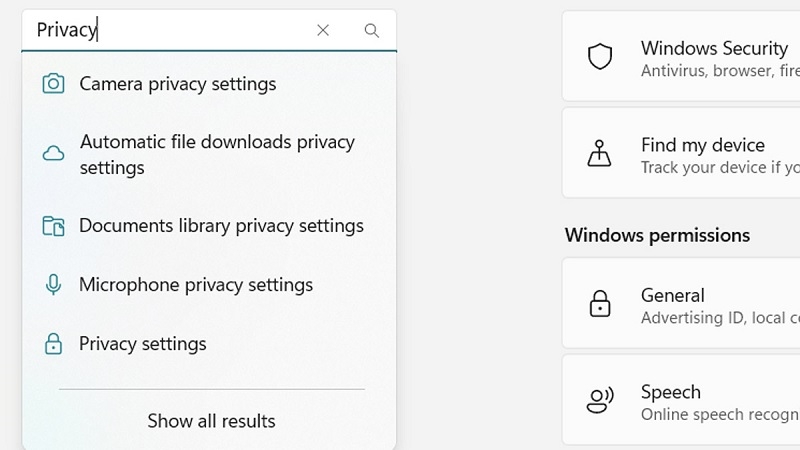Xóa lịch sử hoạt động Activity History trên Windows 10 bước 2 Xóa lịch sử hoạt động Activity History trên Windows 10 bước 2