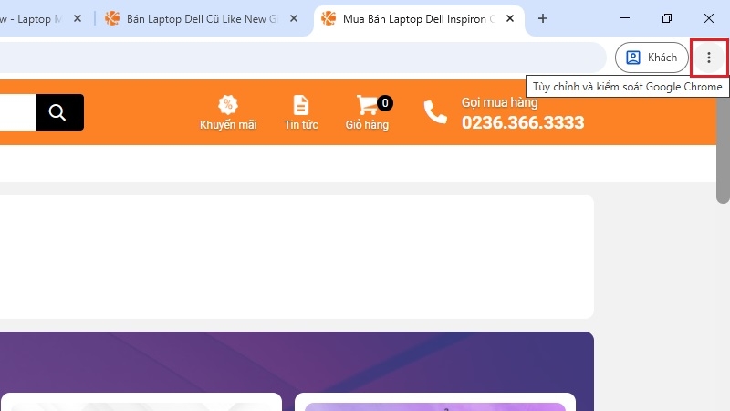Hướng dẫn xóa lịch sử duyệt web trên Google Chrome bước 1 Hướng dẫn xóa lịch sử duyệt web trên Google Chrome bước 1