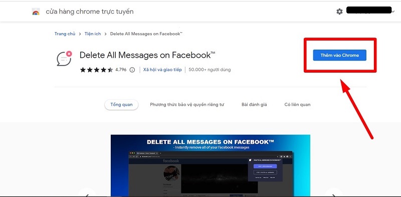 Nhấn nút Thêm vào Chrome