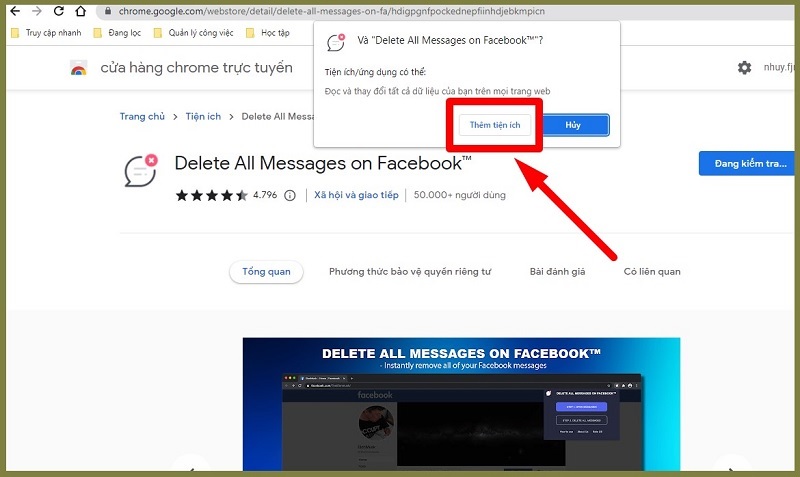 Chọn Thêm tiện ích