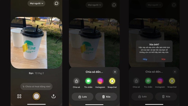 Xoá tin nhắn trên Locket bằng điện thoại iOS