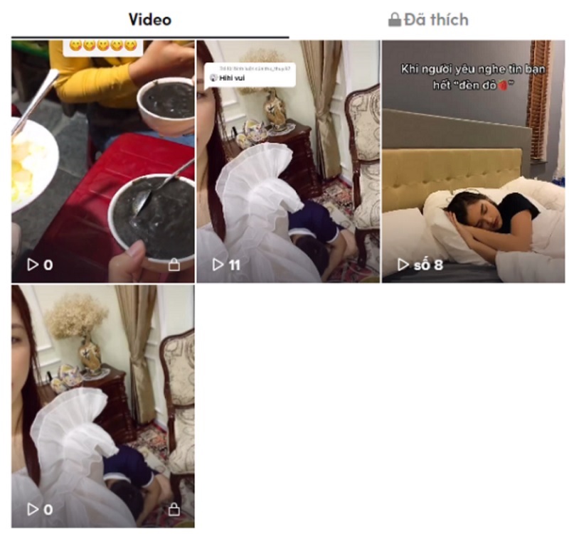 Chọn vào video Tiktok mà bạn muốn xóa