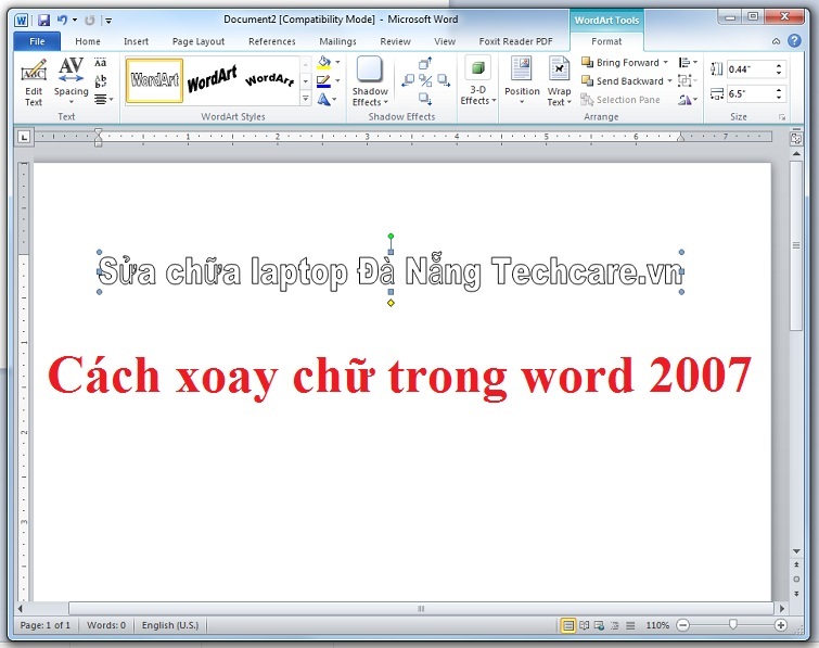 Hướng dẫn cách xoay chữ trong word 2007 2010 2013 2016
