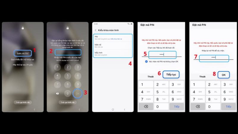 Cách xử lý an toàn khi quên mật khẩu điện thoại Samsung