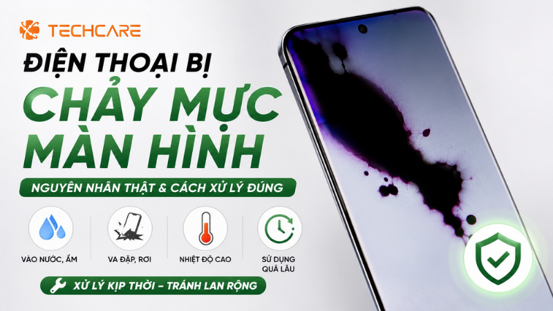 Cách xử lý Điện Thoại Bị Chảy Mực Màn Hình