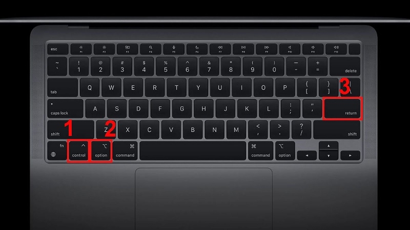 Tổ hợp phím Control + Option + Return trên bàn phím MacBook Tổ hợp phím Control + Option + Return trên bàn phím MacBook