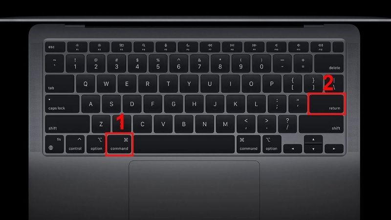 Nhấn tổ hợp phím Command + Return Nhấn tổ hợp phím Command + Return