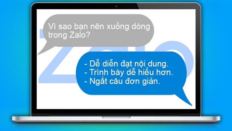 Tại sao nên xuống dòng trong Zalo?
