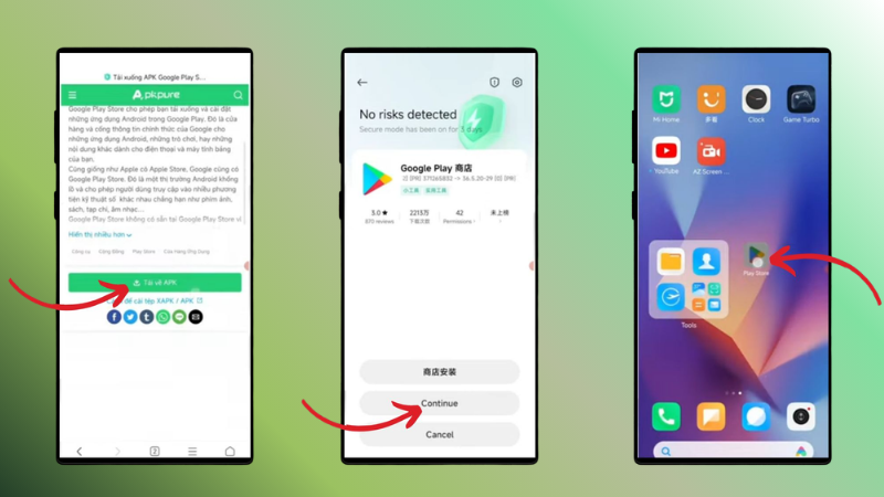 Cài CH Play bằng file APK