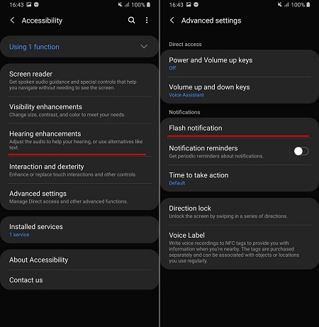 Cách kích hoạt Flash khi điện thoại đổ chuông trên điện thoại Samsung Galaxy chạy Android 10 trở lên