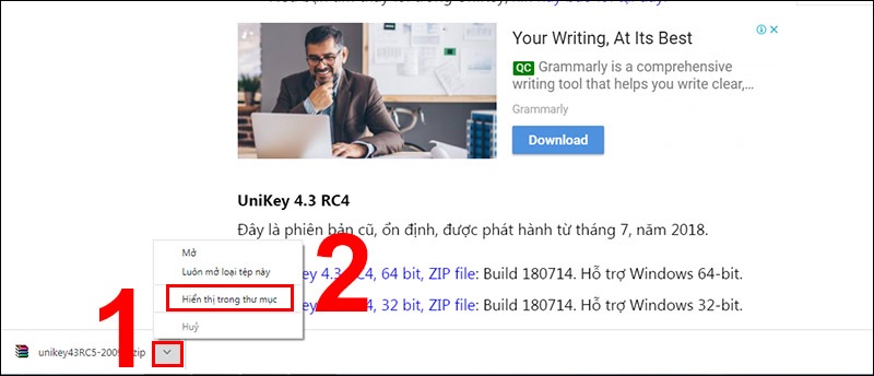 Cách cài bộ gõ để gõ được tiếng việt có dấu bước 2